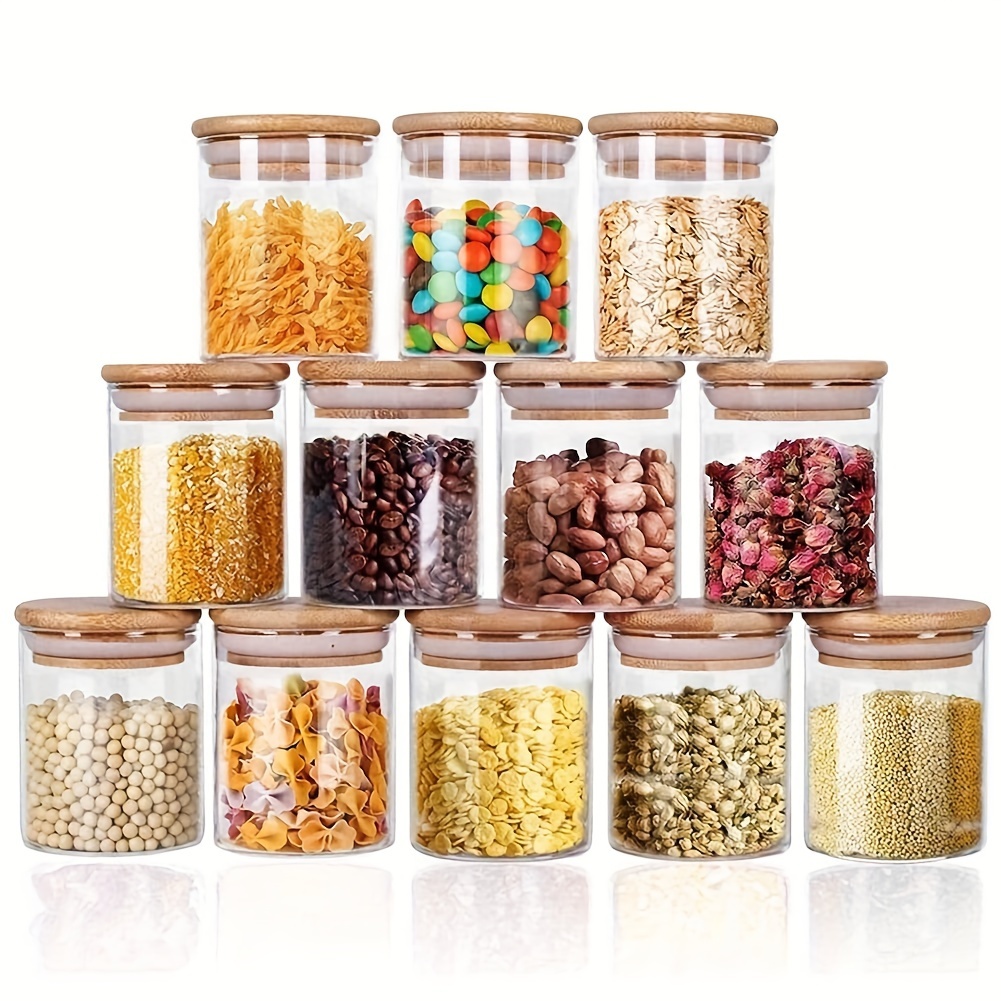 Mason Jar 8Oz - 12-Pack 8oz Glass Spice Jars with