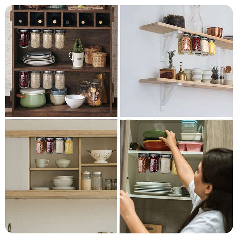 Mason Jar 8Oz - H-W Mason Jar Organizer Holder Rack