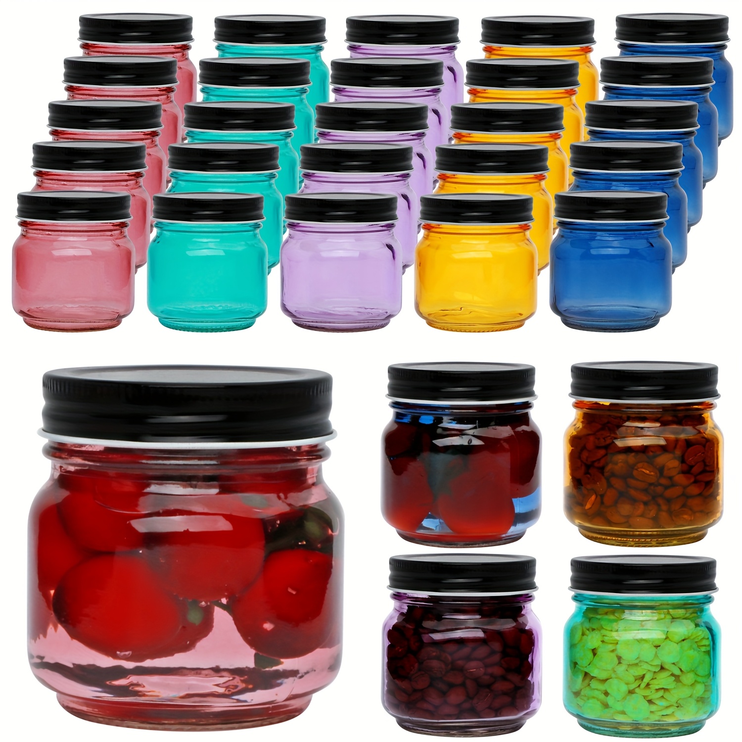 Mason Jar 8Oz - 30-Piece Set of 8 oz Mini
