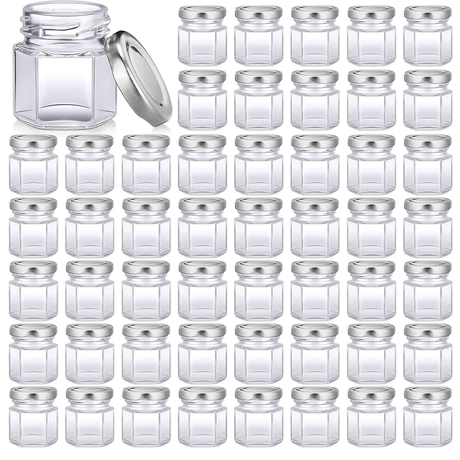 1.5oz Mini Hexagon Glass Jars  - Mason Jar 8Oz ulasan dan harga