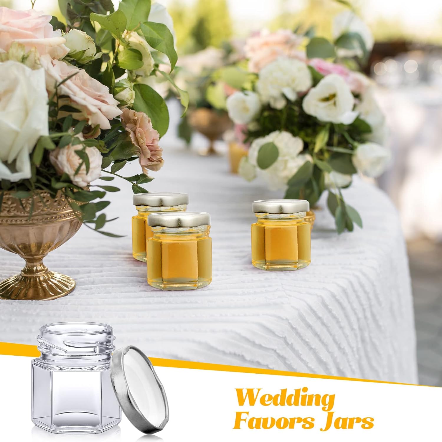 1.5oz Mini Hexagon Glass Jars  - Mason Jar 8Oz ulasan dan harga