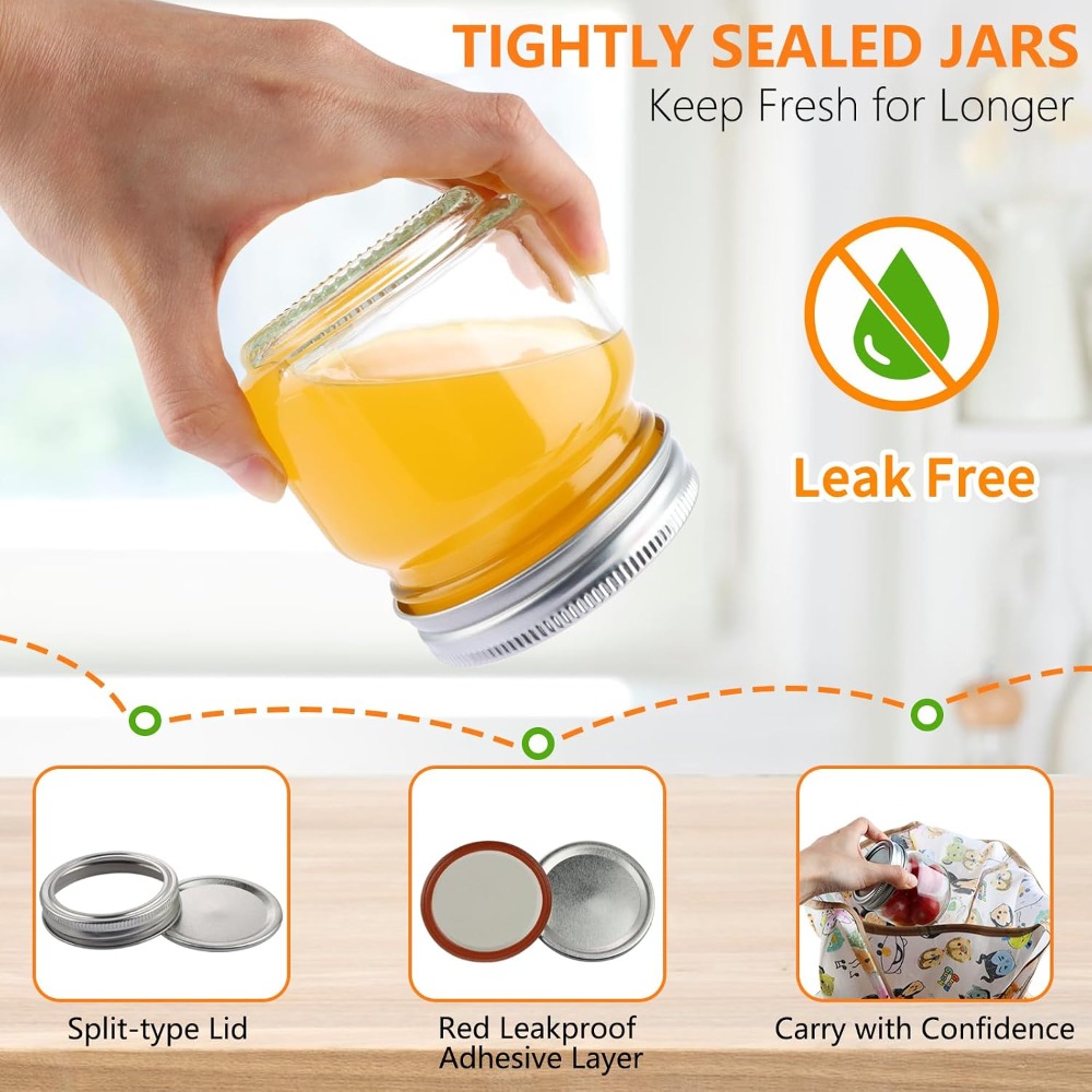 30 Pack 8 oz Mason Jars with L - Mason Jar 8Oz ulasan dan harga