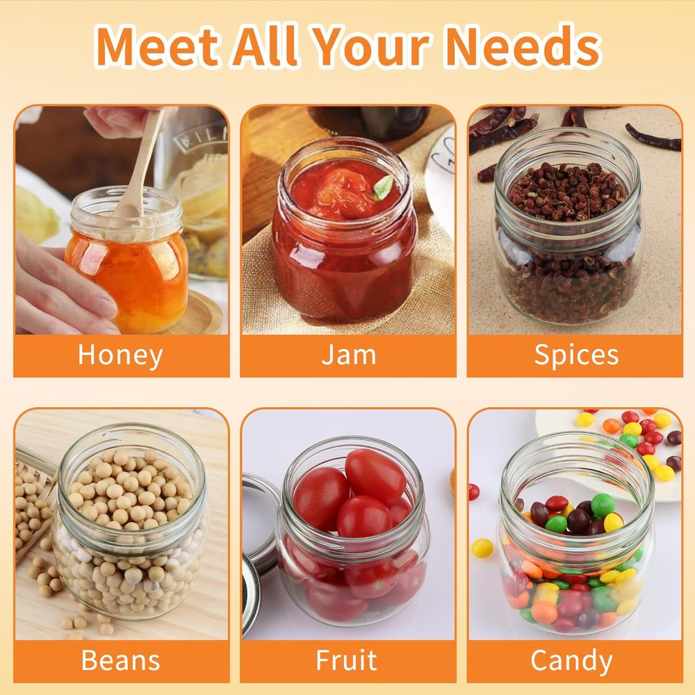 30 Pack 8 oz Mason Jars with L - Mason Jar 8Oz ulasan dan harga