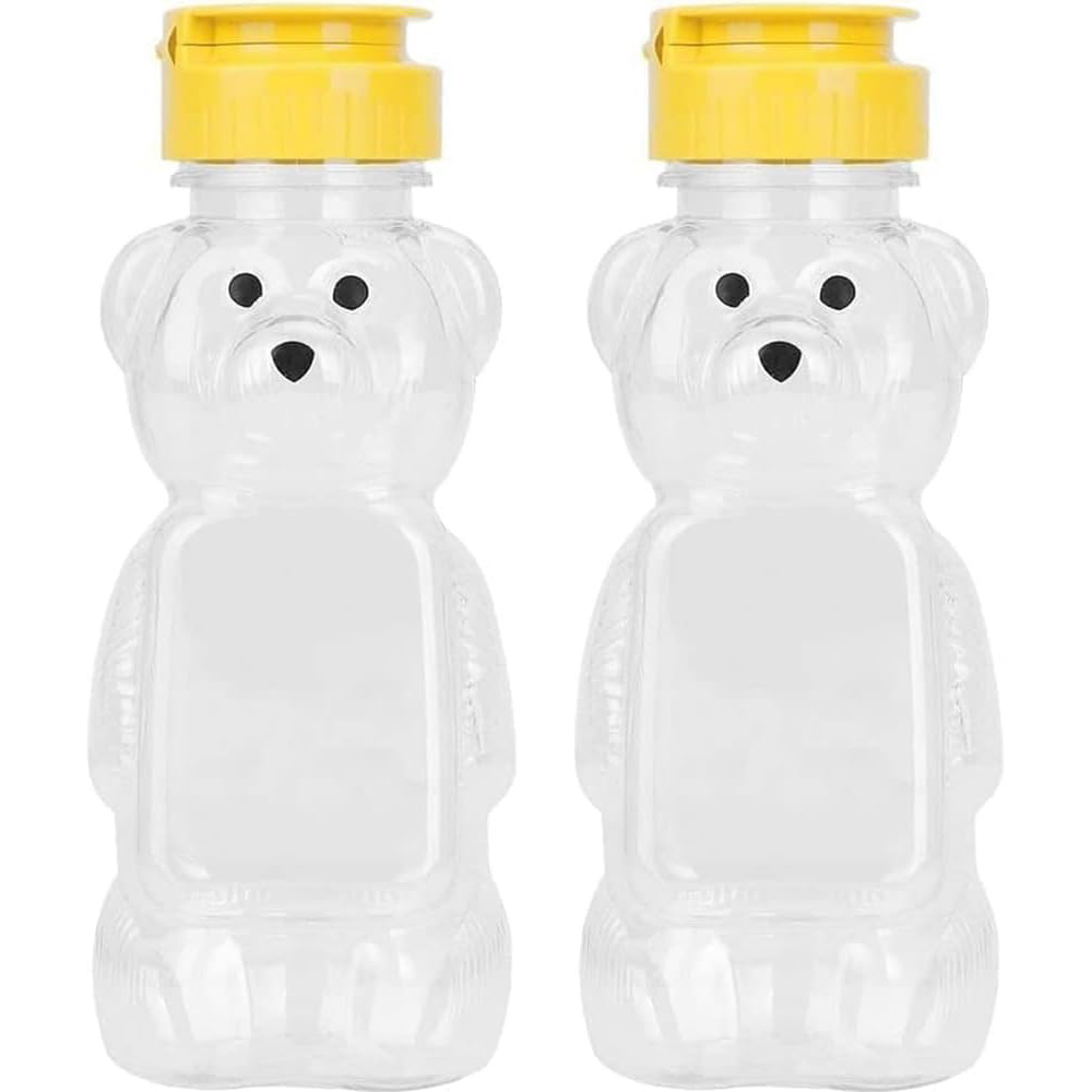 2PCS Plastic Bear Honey Bottle - Mason Jar 8Oz ulasan dan harga