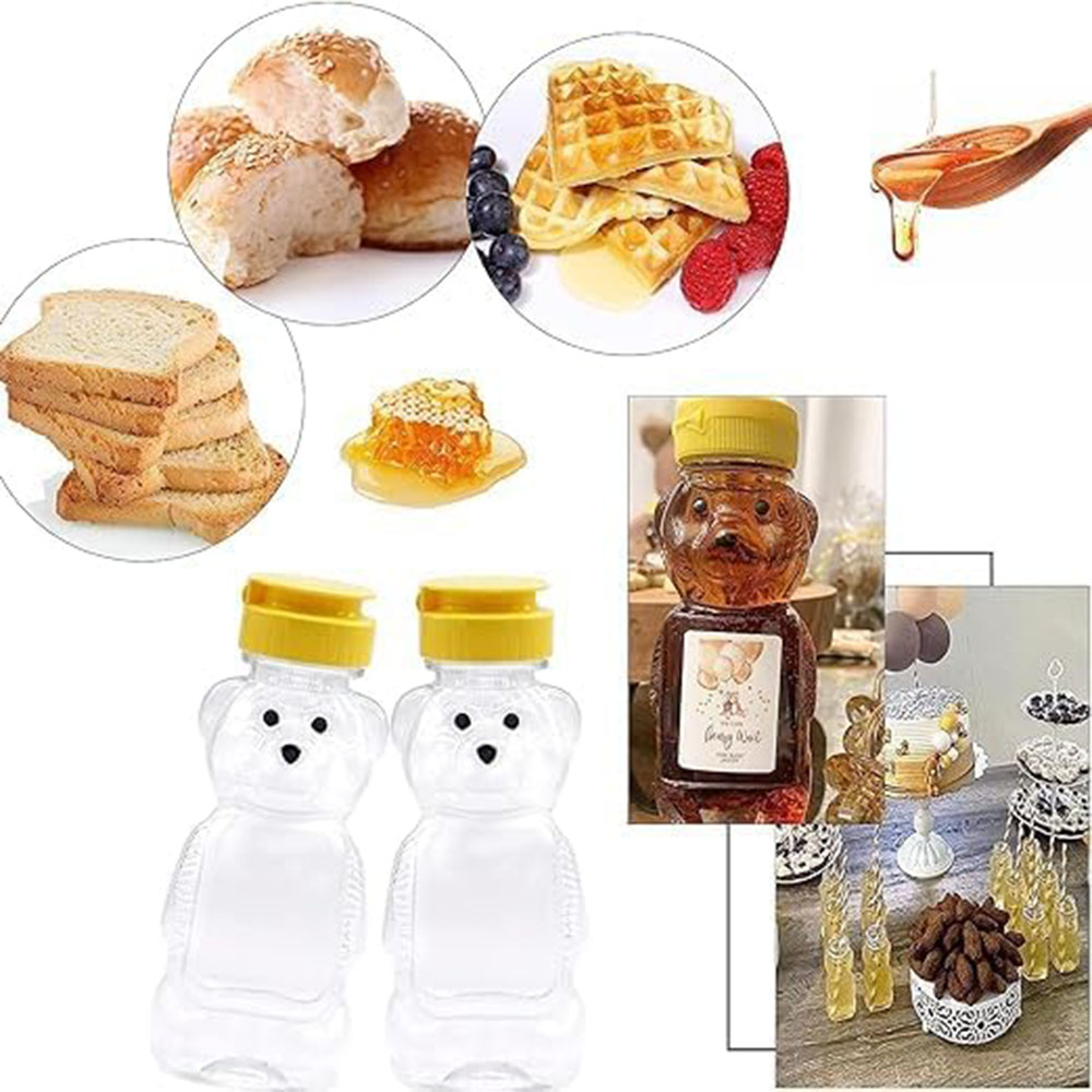 2PCS Plastic Bear Honey Bottle - Mason Jar 8Oz ulasan dan harga