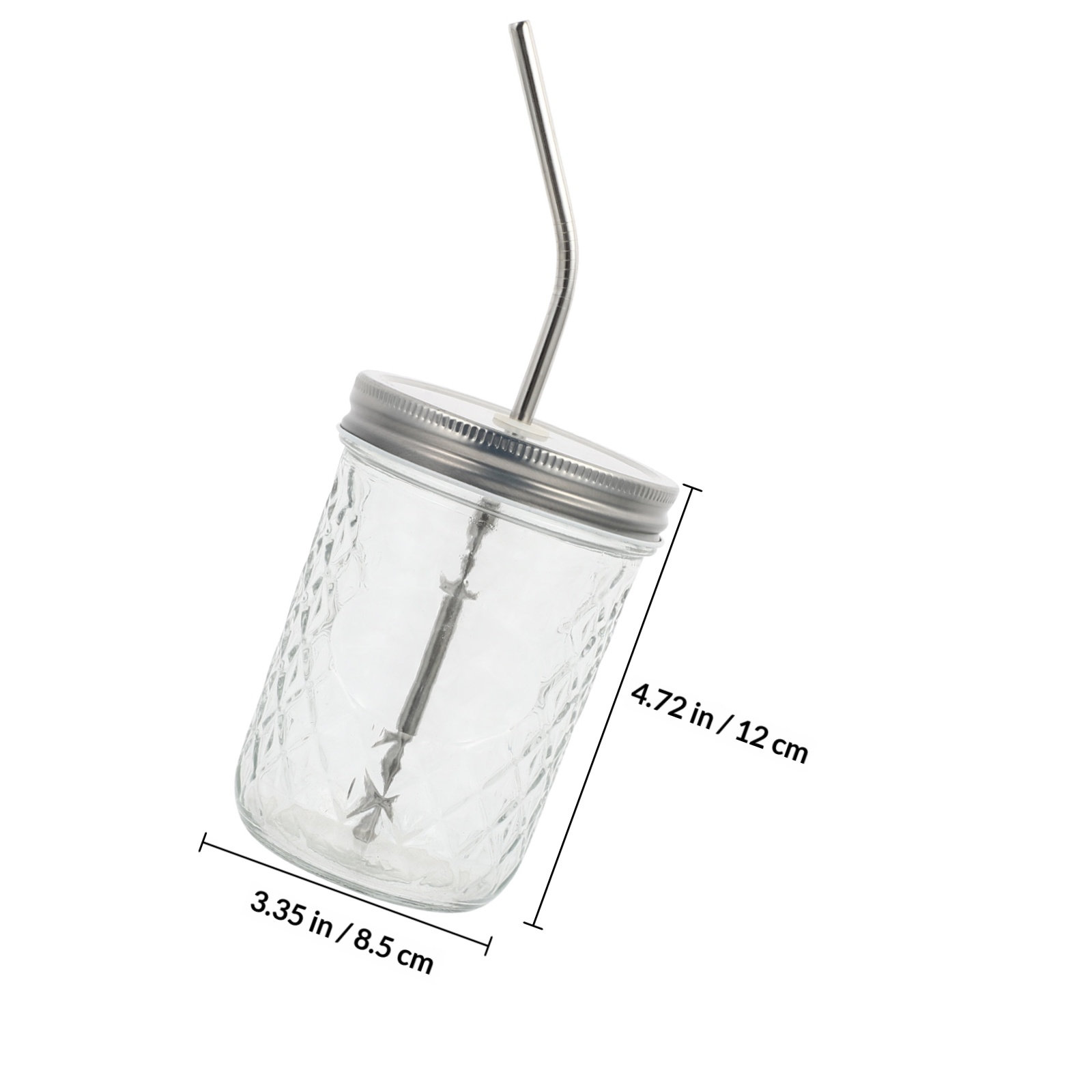 1Set Premium Diamond-Textured  - Mason Jar 8Oz ulasan dan harga