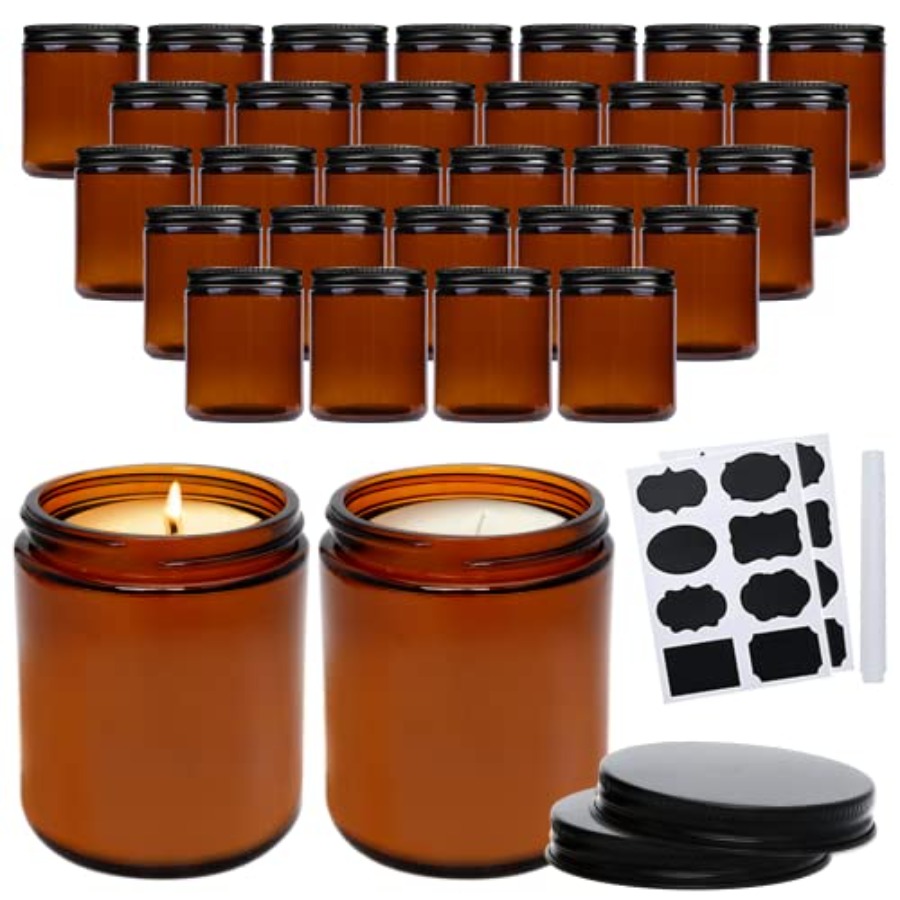 8oz Amber Candle Jars Set of 3 - Mason Jar 8Oz ulasan dan harga